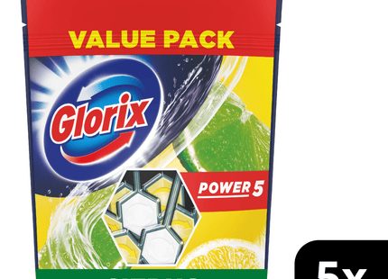 Glorix Toiletblok power 5 citrus value pack