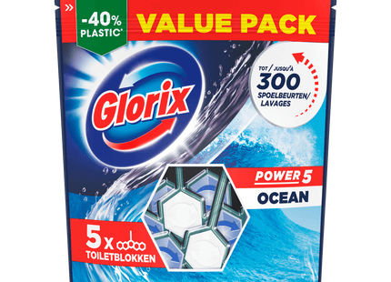 Glorix Toiletblok power 5 citrus value pack