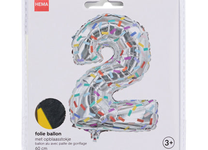 Folieballon met streepjesmotief XL 2  Dutchshopper