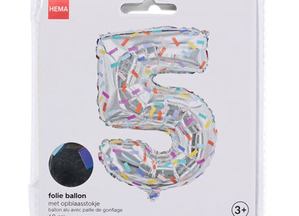 Folieballon met streepjesmotief XL 5  Dutchshopper