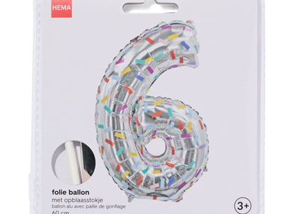 folieballon met streepjesmotief XL 6  Dutchshopper