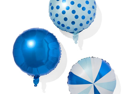 folieballon blauw 3 stuks  Dutchshopper