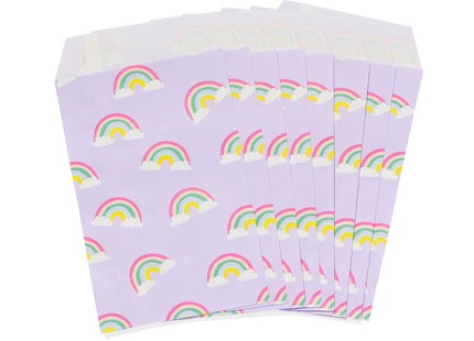 uitdeelzakjes papier regenboog 8 stuks