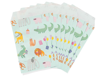 uitdeelzakjes papier party animals 8 stuks