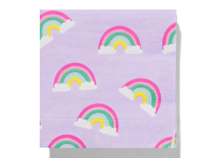 servetten regenboog 24x24 - 20 stuks