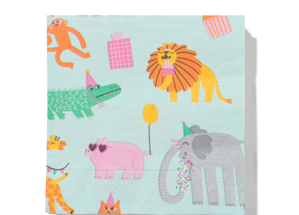 servetten 24x24cm party animal  Dutchshopper