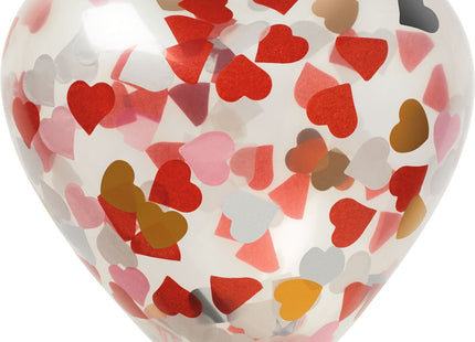 confetti balloons heart 30 cm - 6 pieces