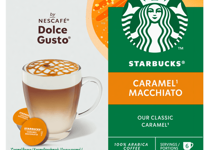 Starbucks Dolce gusto coffee cups caramel