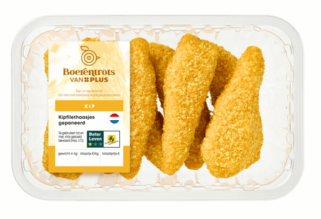 Boerentrots Kipfilethaasjes gepaneerd