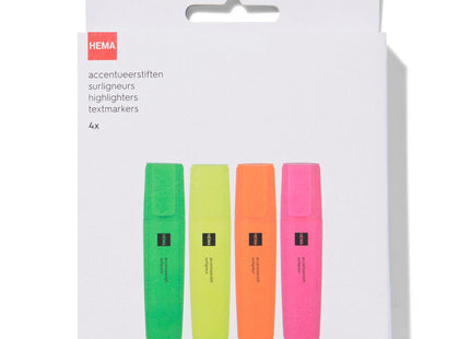 highlighters bright colors - 4 pieces