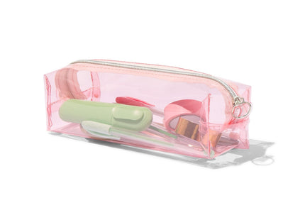 etui transparant roze