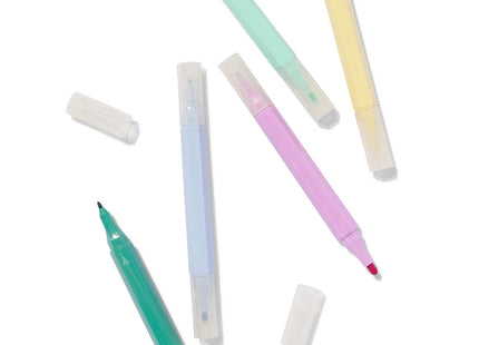 highlighters with 2 points - 5 pieces