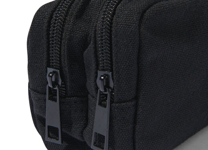 pouch with double zipper black