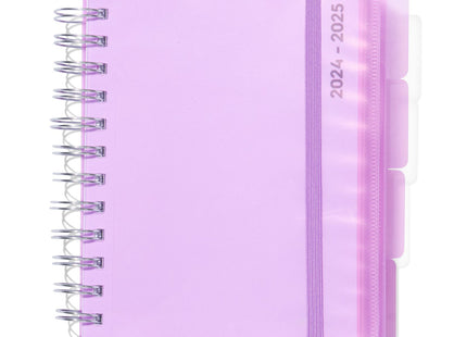 schoolagenda 24/25 met spiraal 16.5x14 lila