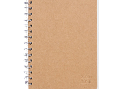 schoolagenda 24/25 met spiraal 21x15 kraft