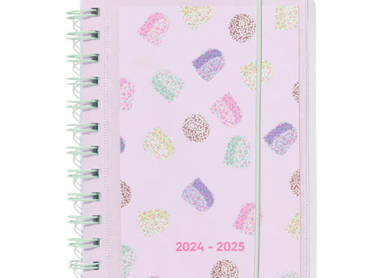 schoolagenda 24/25 met spiraal en insteekhoes 16.5x12.5 lila