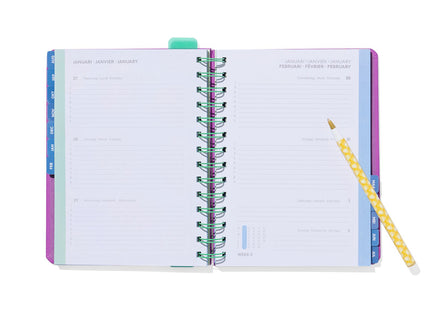 schoolagenda 24/25 met spiraal 18.5x14 tennis