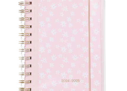 schoolagenda 24/25 met spiraal en insteekhoes 16.5x12.5 roze