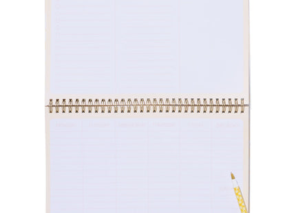 bureau weekplanner met spiraal 21x27 bloemen