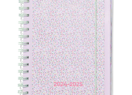 schoolagenda 24/25 met spiraal en insteekhoes 15.5x19 lila