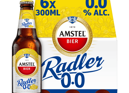 Amstel Radler lemon 0.0 beer bottle