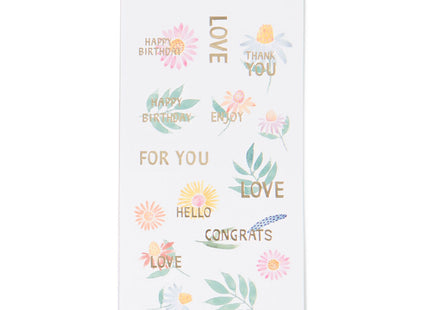 sticker sheets flowers 16x8 - 5 pieces