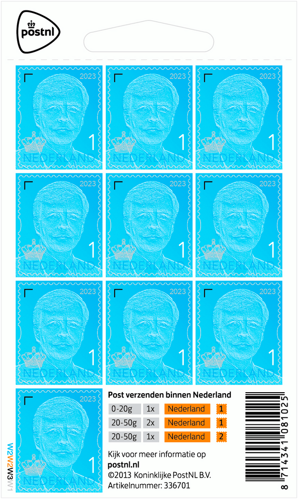 Merkloos Briefmarken König Willem Alexander 1