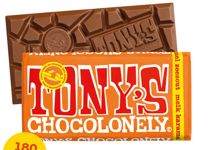 Tony's Chocolonely Chocolade Melk Karamel Zeezout