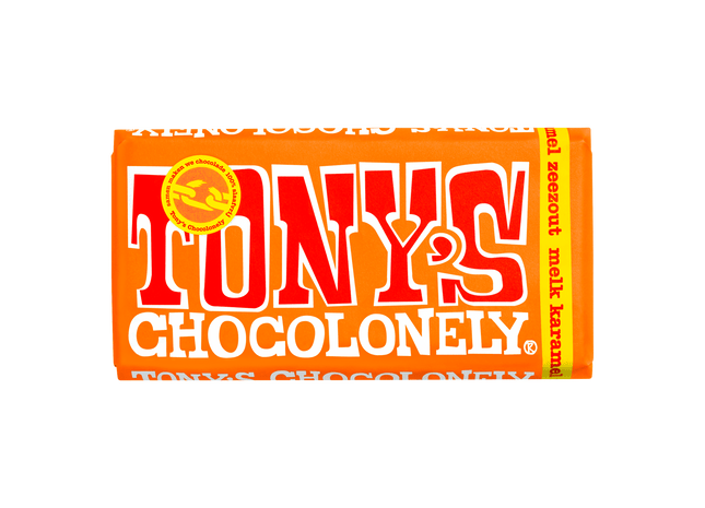 Tony's Chocolonely Chocolade Melk Karamel Zeezout