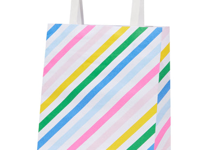 gift bags paper 21x18x8 stripes - 6 pieces