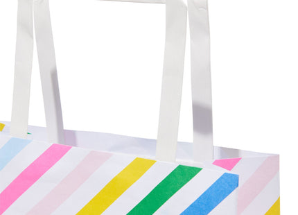 gift bags paper 21x18x8 stripes - 6 pieces