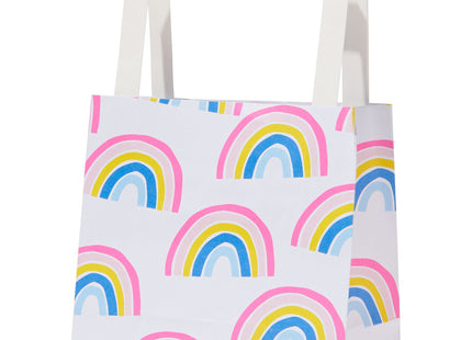 paper gift bags 13x13x7 rainbow - 6 pcs