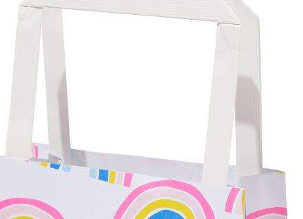 paper gift bags 13x13x7 rainbow - 6 pcs