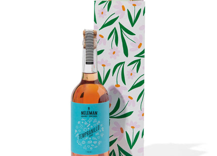 wine gift bag paper 37x10.5x10.5 flowers