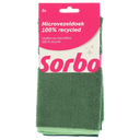 Sorbo Microvezeldoek 100% recycled 38x38cm 2st