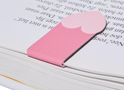 magnetische boekenlegger roze - 3 stuks