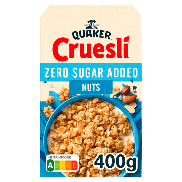 Quaker Cruesli Zero Sugar Added 4 noten