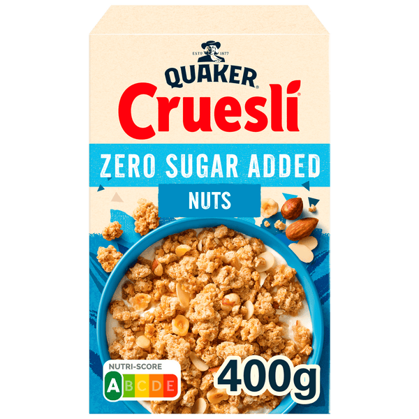 Quaker Cruesli Zero Sugar Added 4 noten