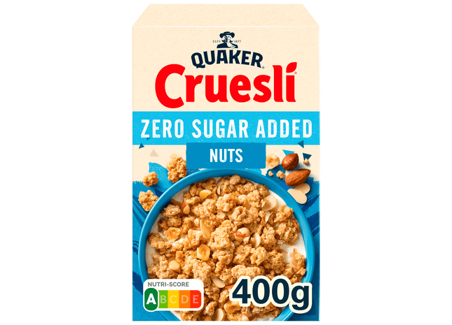 Quaker Cruesli Zero Sugar Added 4 noten