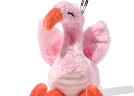 sleutelhanger pluche flamingo