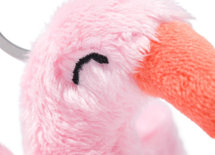 keychain plush flamingo