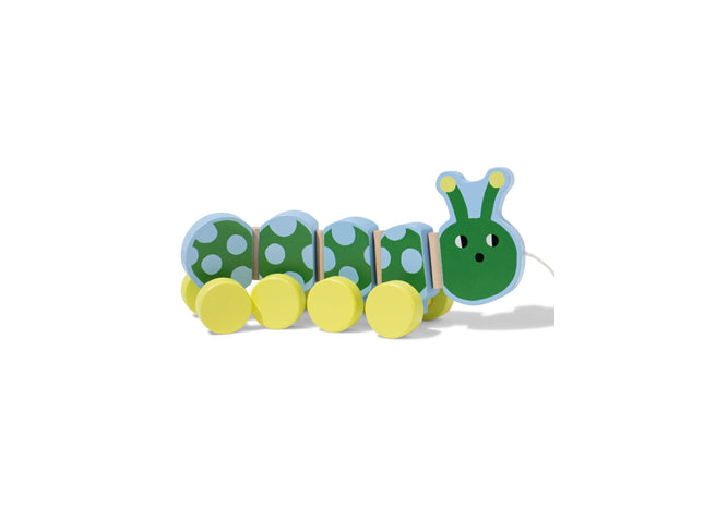 trekdier rups 27x12x8cm hout