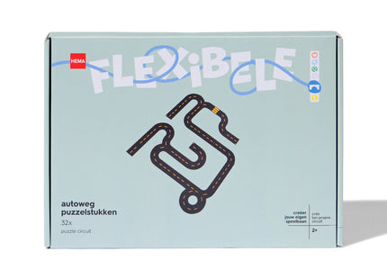 autoweg puzzelstukken PVC