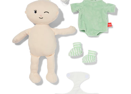 Knuffel babypop groen