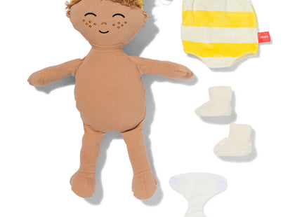 Knuffel babypop geel