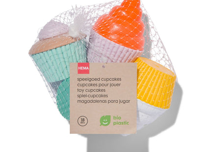 cupcake set bioplastic - 4 stuks