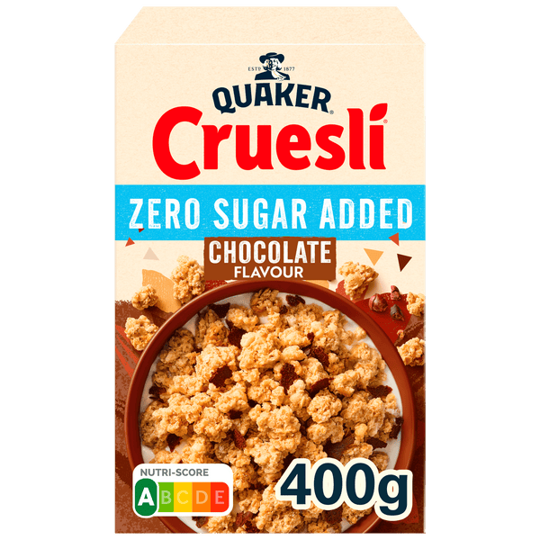 Quaker Cruesli Zero Sugar Added Chocolade