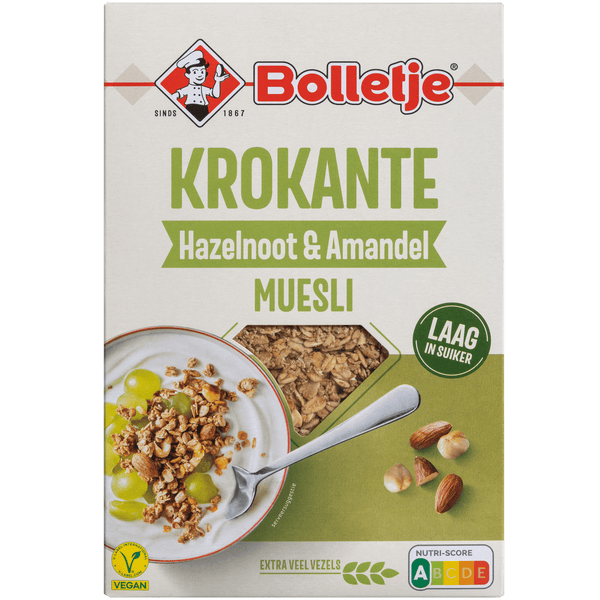 Bolletje Krokante Muesli Hazelnoten Amandelen