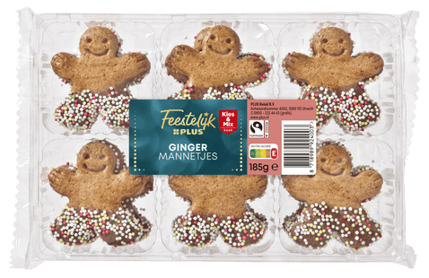 Feestelijk  Gingermannetjes met melkchocolade
