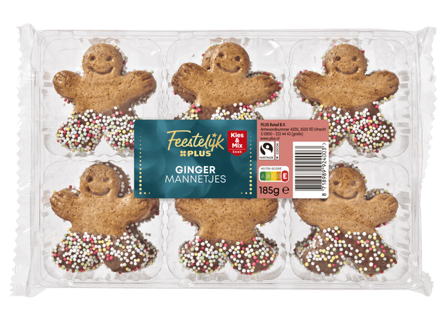Feestelijk  Gingermannetjes met melkchocolade